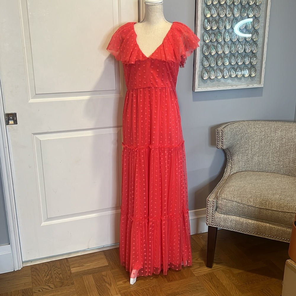 NWT Tuckernuck Giselle Gown Pink Tulle in Poppy Pink size Medium - Picture 6 of 13
